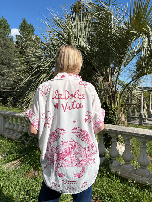 Chemise oversize imprimée