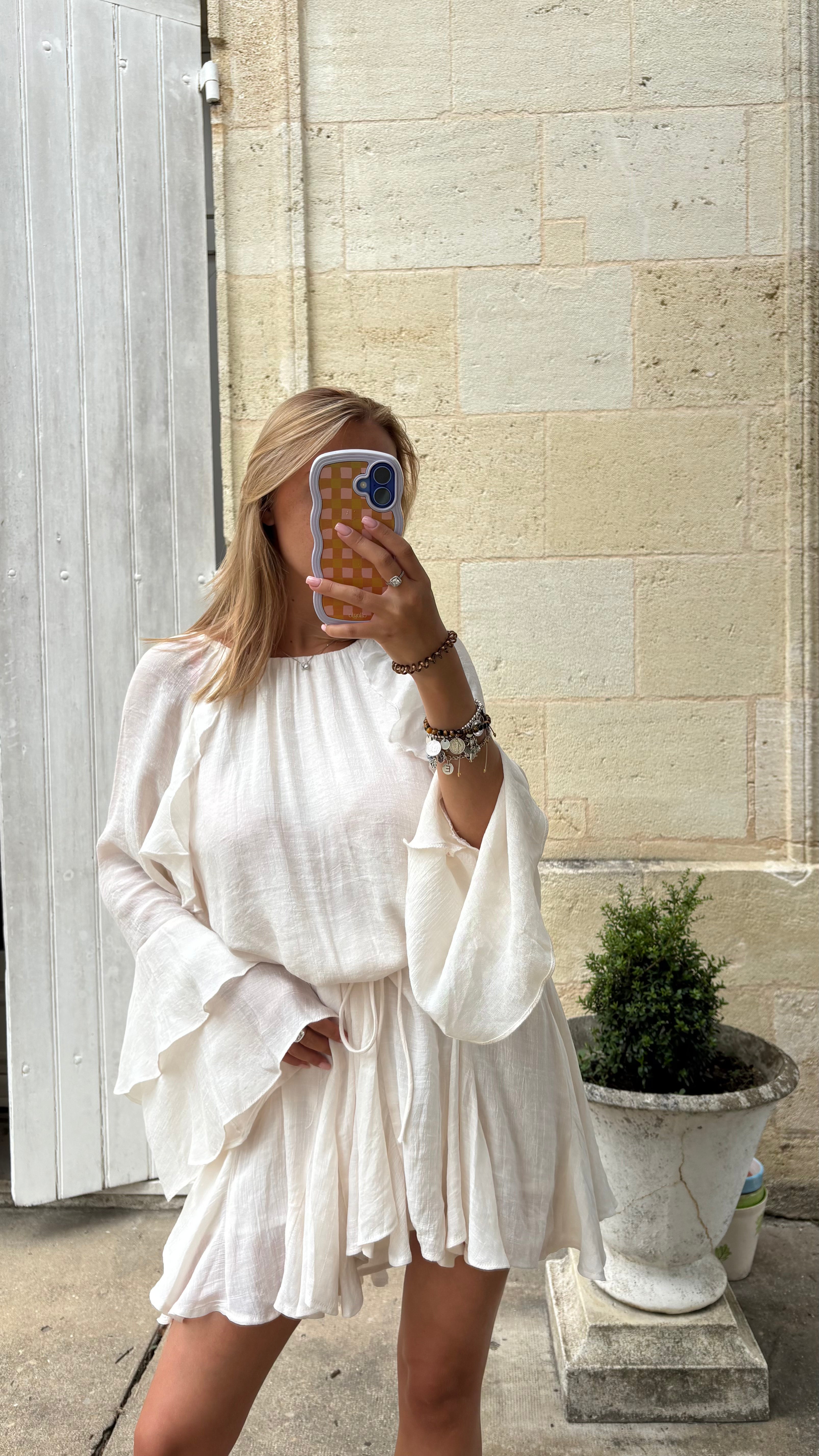 Robe légère écru