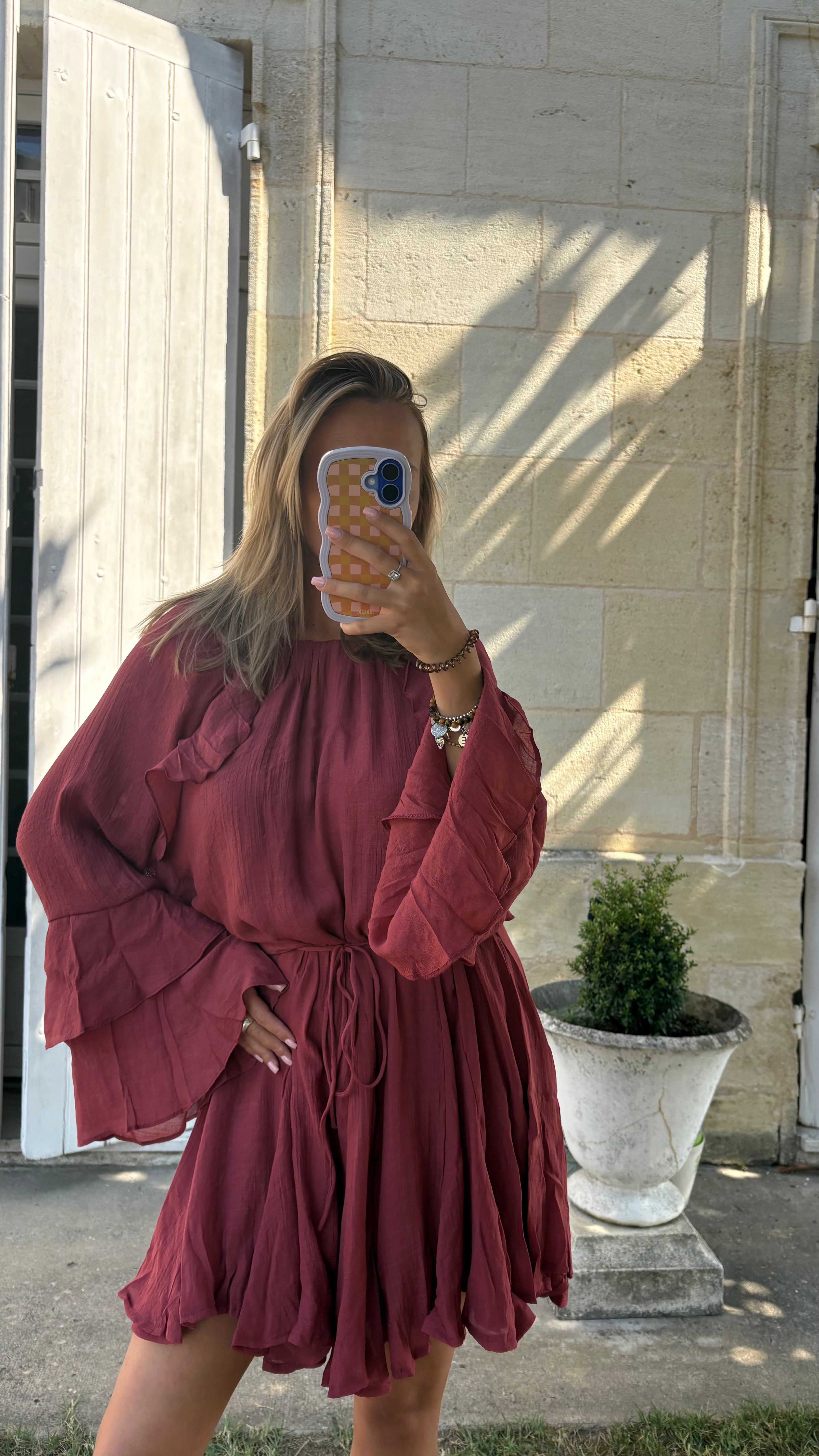 Robe légère bordeaux