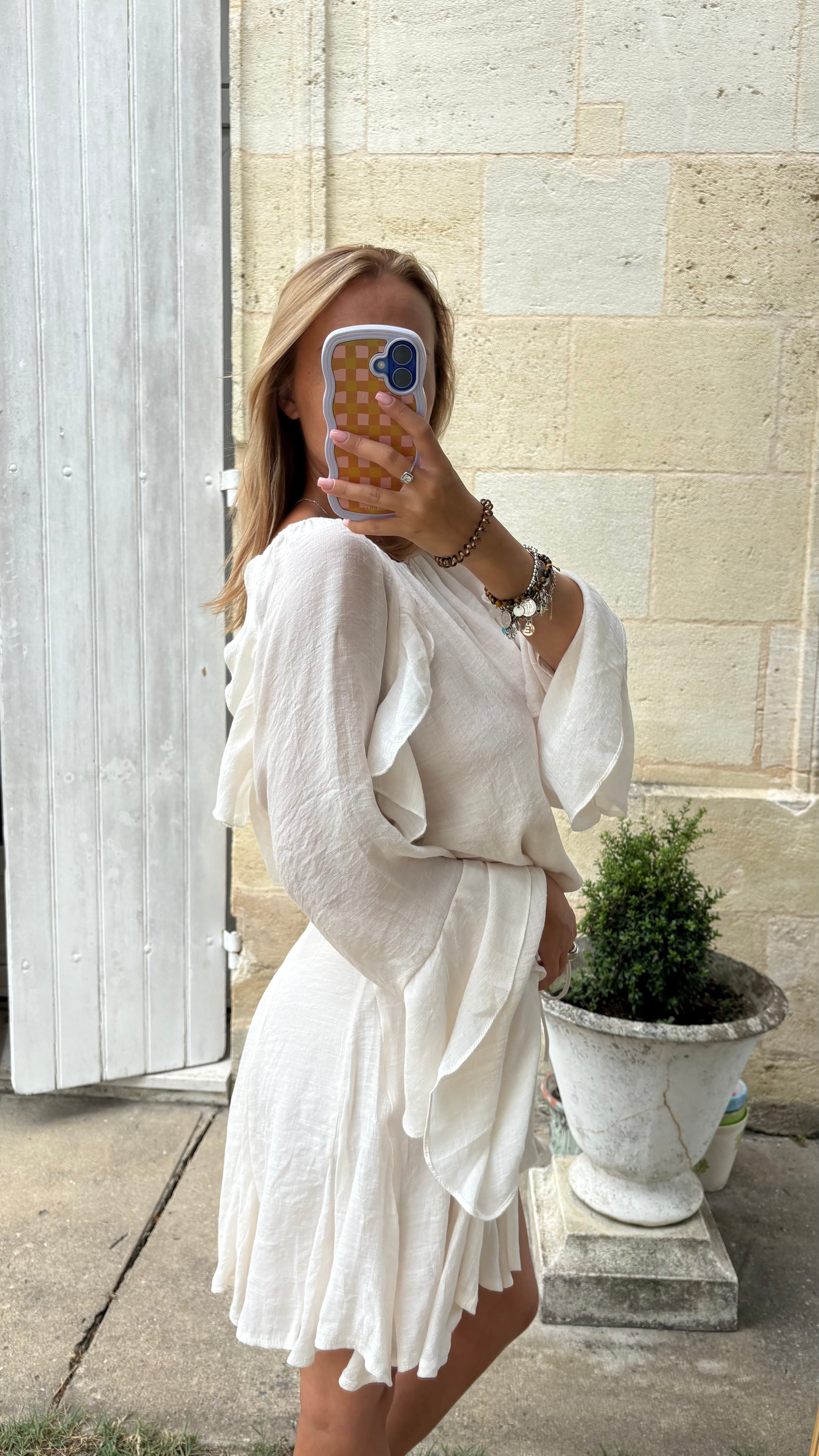 Robe légère écru
