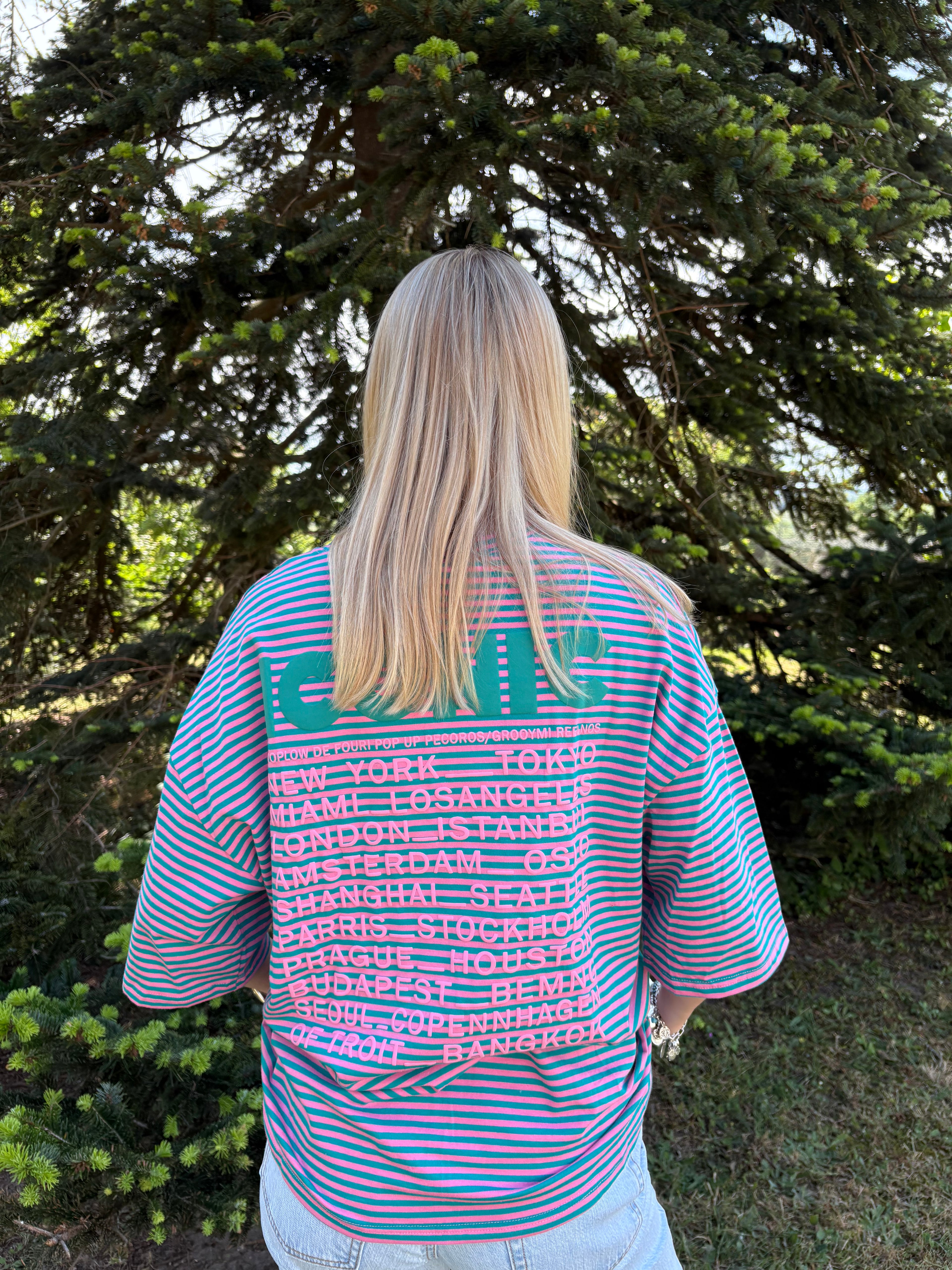 T-shirt oversize rayé