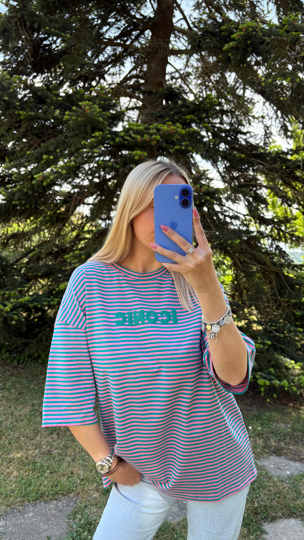 T-shirt oversize rayé