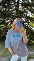 T-shirt oversize rayé