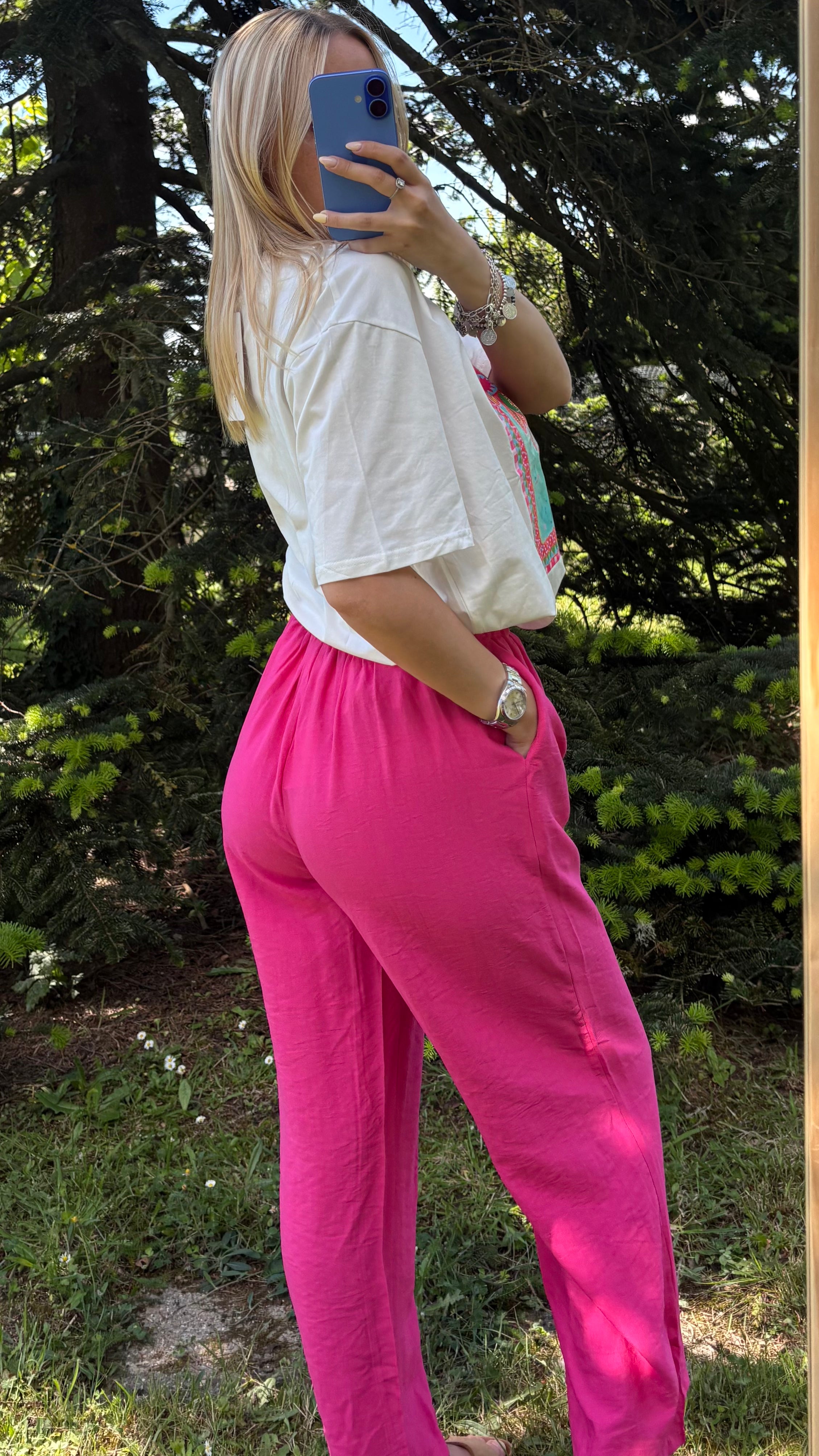 Pantalon fuchsia