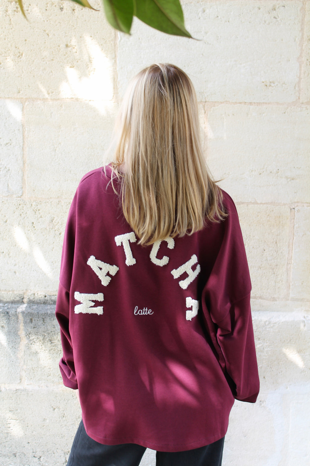 Sweat matcha bordeaux