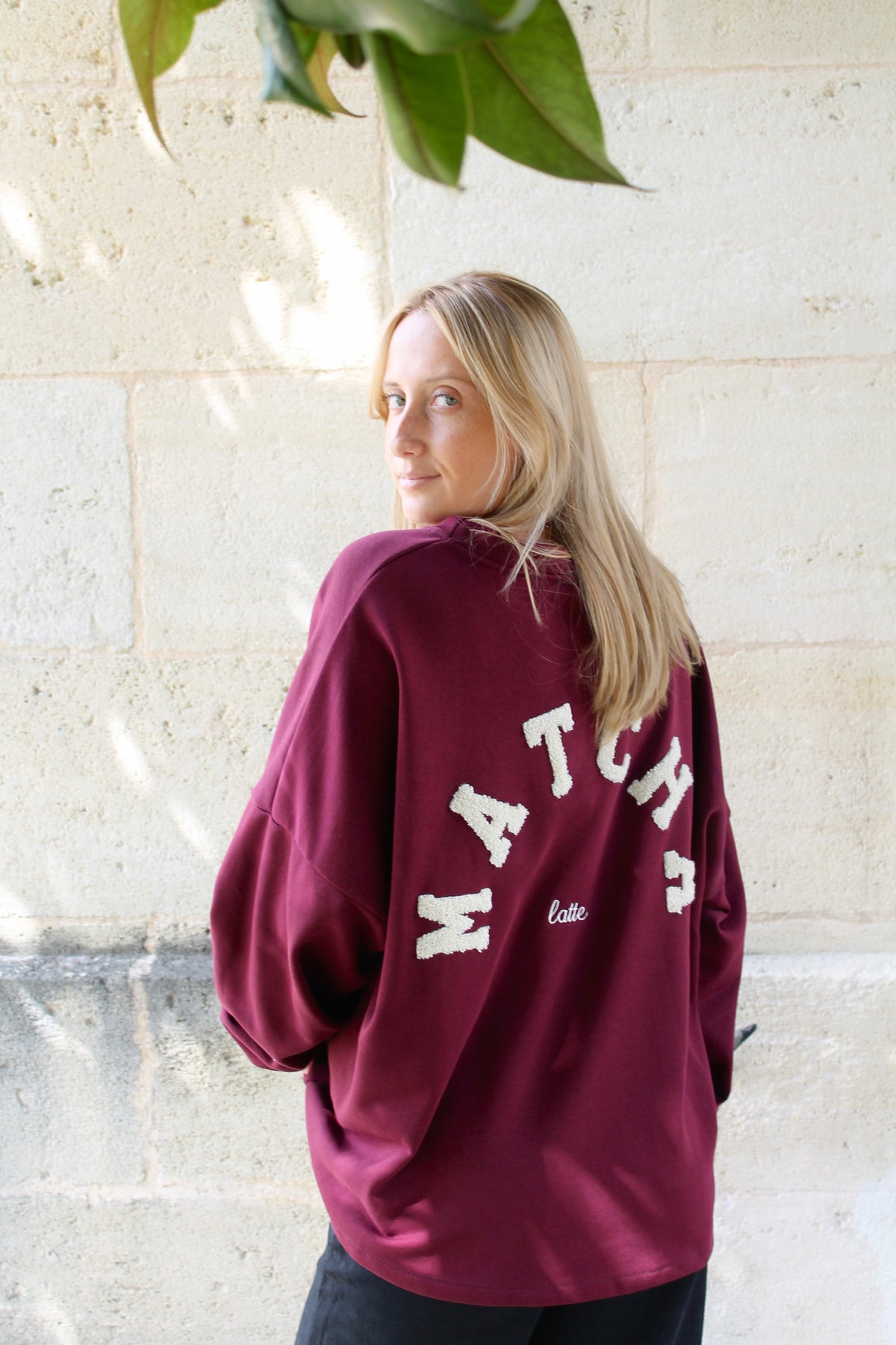 Sweat matcha bordeaux