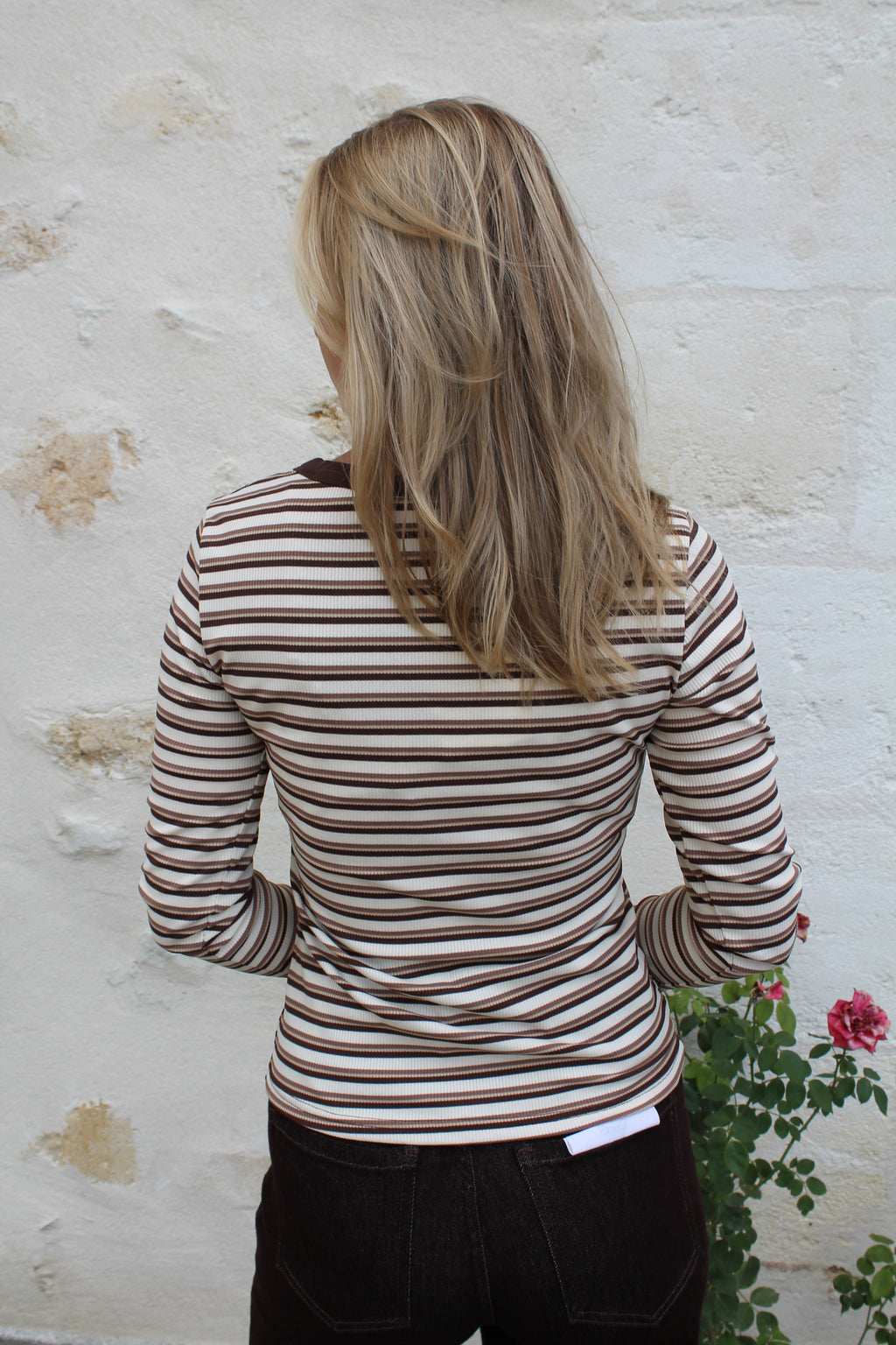 Garance - t-shirt côtelé rayé