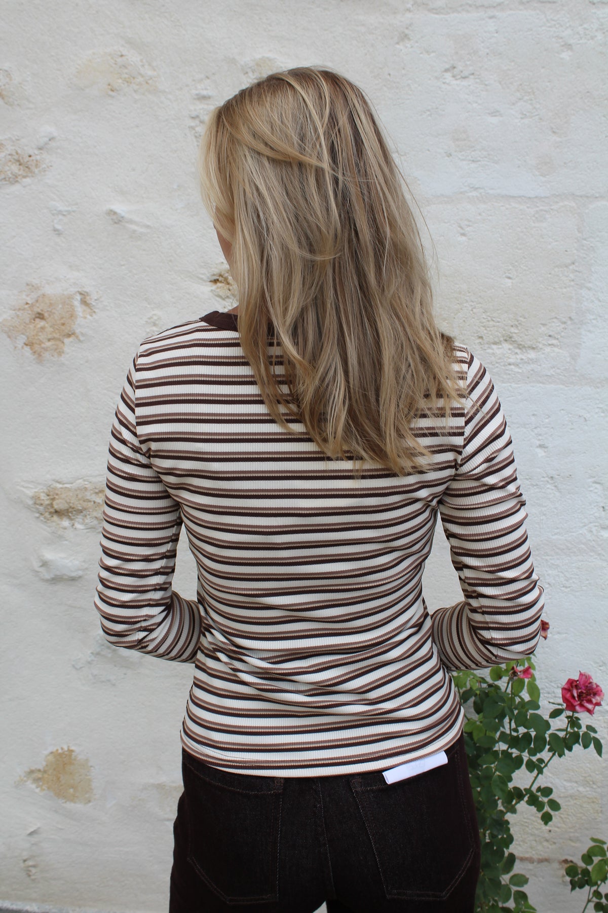 Garance - t-shirt côtelé rayé