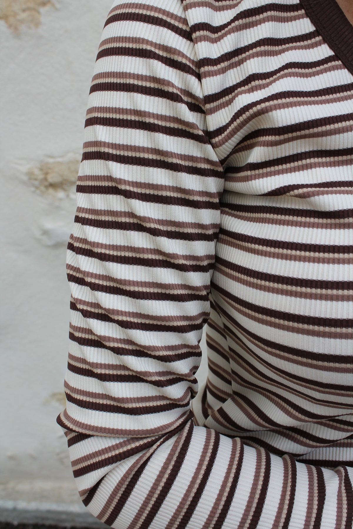 Garance - t-shirt côtelé rayé